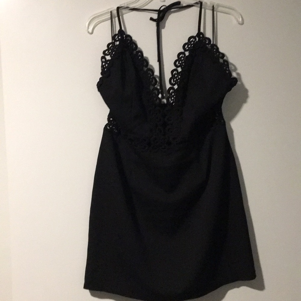 Missguided Black Cut-Out Dress